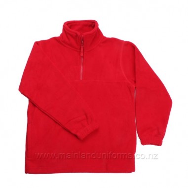 Plain Red 1/4 Zip Polar Fleece