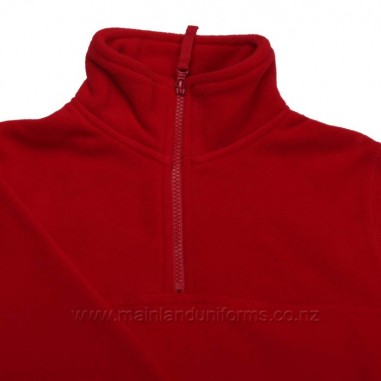 Plain Red 1/4 Zip Polar Fleece