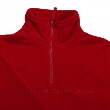 Plain Red 1/4 Zip Polar Fleece