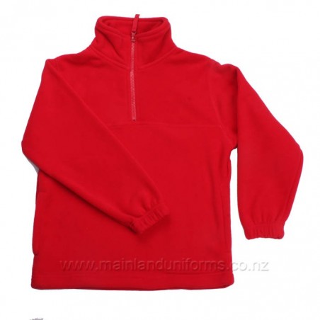 Plain Red 1/4 Zip Polar Fleece