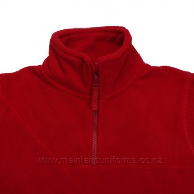 Plain Red 1/4 Zip Polar Fleece