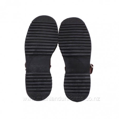 Brown leather shoes T-bar