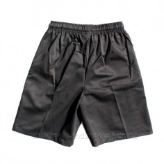Black Full Elastic Drill Shorts 2