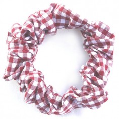 Red/White Gingham Scrunchie 2