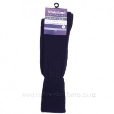 Plain Navy Wool Socks