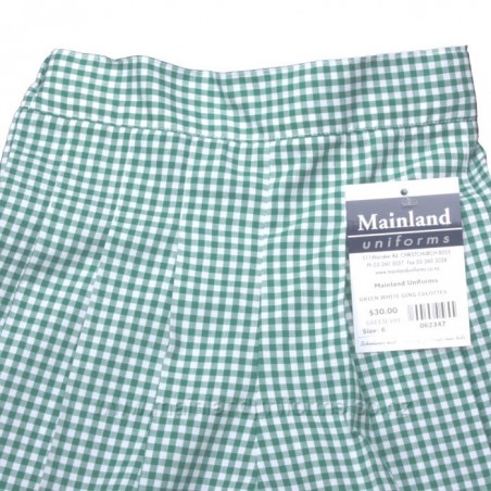 Green/White Gingham Culottes