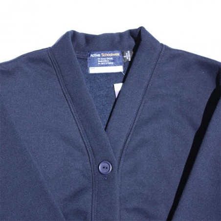 Plain Navy Fleecy Cardigan