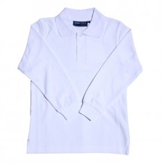 Plain White L/S Polo 2