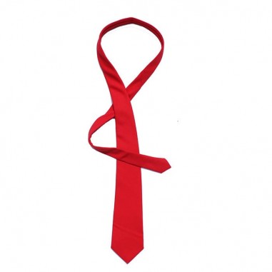 Plain Red Self Tie