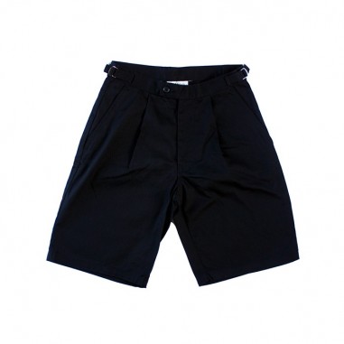Black Side Tab Drill Shorts