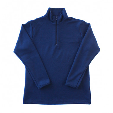 Navy 1/4 Zip Merino Top