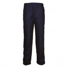 Navy Elastic Waist Trousers