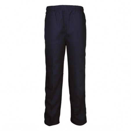 Navy Elastic Waist Trousers
