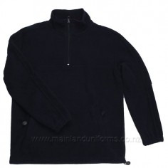 Plain Navy 1/4 Zip Polar Fleece 2
