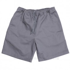 Grey Full Elastic Drill Shorts 2