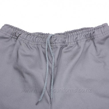 Grey Full Elastic Drill Shorts
