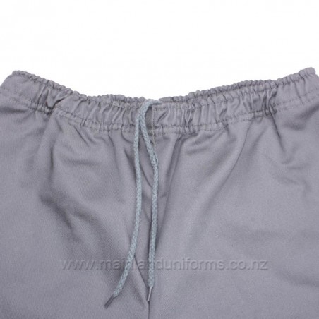 Grey Full Elastic Drill Shorts