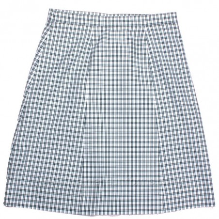 Green/White Check Pleat Skirt