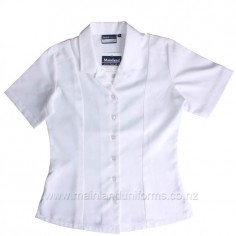 White Side Split S/S Blouse