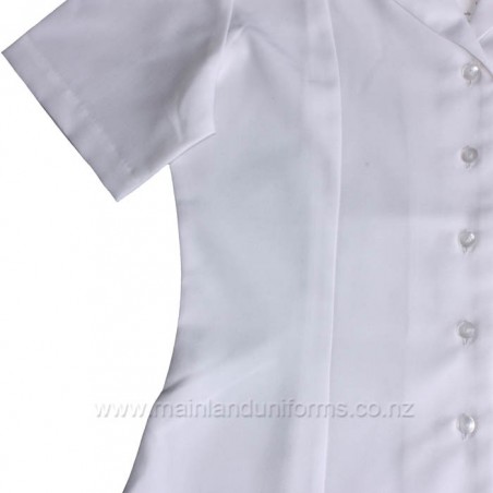 White Side Split S/S Blouse