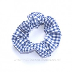 Blue/White Gingham Scrunchie 2