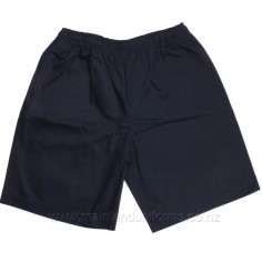 Navy Full Elastic Drill Shorts