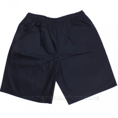 Navy Full Elastic Drill Shorts